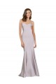 Best Stretch Crepe Long Strapless Arctic Lilac Mermaid Prom Dress Canada
