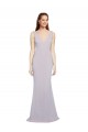 Best Stretch Crepe Keyhole Back Long V-Neck Mermaid Prom Dress Canada