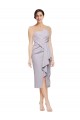 Best Stretch Crepe Low Back Cocktail Length Strapless Sheath High Low Prom Dress Canada