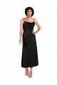 Best Silky Satin Tea Length Spaghetti Straps A-Line Prom Dress Canada