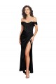 Best Silky Satin Low Back Long Sweetheart A-Line Black Tie Prom Dress Canada