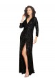 Best Sequin Long V-Neck A-Line Prom Dress Canada