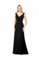 Best Soft Chiffon V-Back Long V-Neck A-Line Prom Dress Canada