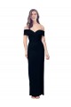 Best Stretch Crepe Long Off the Shoulder Black Mermaid Prom Dress Canada