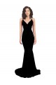 Best Spandex Open Back Long V-Neck Mermaid Prom Dress Canada