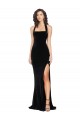 Best Stretch Velvet Low Back Long Halter Neck Sheath Prom Dress Canada