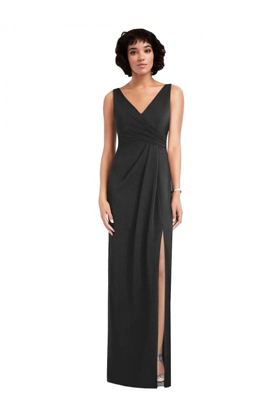 Best Spandex Long V-Neck Sheath Prom Dresses Canada