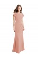 Best Soft Chiffon Low Back Long Boat Neck Mermaid Prom Dress Canada