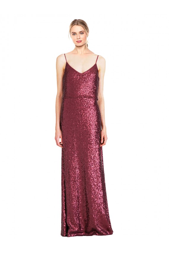 Best Sequin Long Halter Neck A-Line Prom Dress Canada
