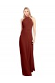 Best Soft Chiffon Open Back Long Halter Neck A-Line Prom Dress Canada