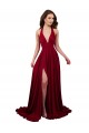 Best Spandex Open Back Long Halter Neck A-Line Black Tie Prom Dress Canada