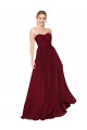 Best Soft Chiffon Sleeveless Sweetheart Burgundy A-Line Prom Dress Canada