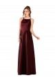 Best Satin Long Halter Neck A-Line Prom Dress Canada