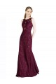 Best Lace Keyhole Back Long Illusion Neck A-Line Prom Dress Canada