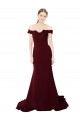 Best Stretch Crepe & Lace V-Back Sweep Train Off the Shoulder Mermaid Prom Dress Canada