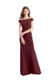 Best Stretch Crepe Long Off the Shoulder Sheath Prom Dress Canada
