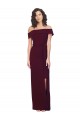 Best Stretch Crepe Long Square Neck Sheath Side Slit Prom Dress Canada