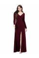 Best Spandex Long V-Neck Sheath Front Slit Prom Dress Canada