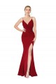 Best Stretch Crepe V-Back Long High Neck Mermaid Prom Dress Canada