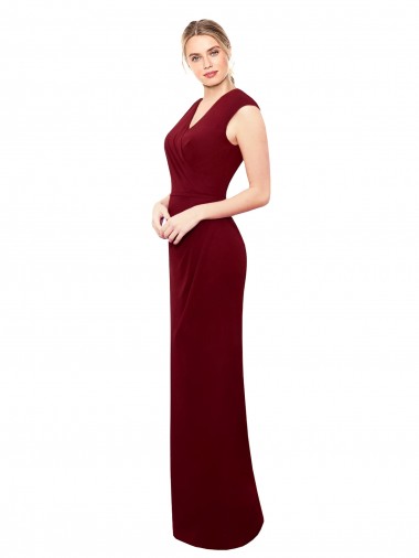 Best Soft Chiffon Keyhole Back Long V-Neck Mermaid Prom Dress Canada
