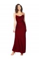 Best Silky Satin Low Back Long Cowl Neck Sheath Black Tie Prom Dress Canada