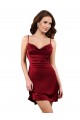 Best Silky Satin Criss Cross Open Back Midi Length Cowl Neck Sheath Prom Dress Canada