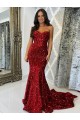 Best Velvet Sequin Court Train Sweetheart Sheath Prom Dress Canada