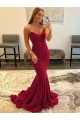 Best Velvet Sequin Sweep Train Sweetheart Sheath Prom Dress Canada
