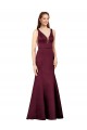 Best Satin V-Back Long V-Neck Sheath Prom Dress Canada