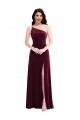 Best Stretch Velvet Long One Shoulder Trumpet Black Tie Prom Dress Canada