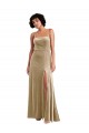 Best Stretch Velvet Low Back Long Square Neck A-Line Prom Dress Canada