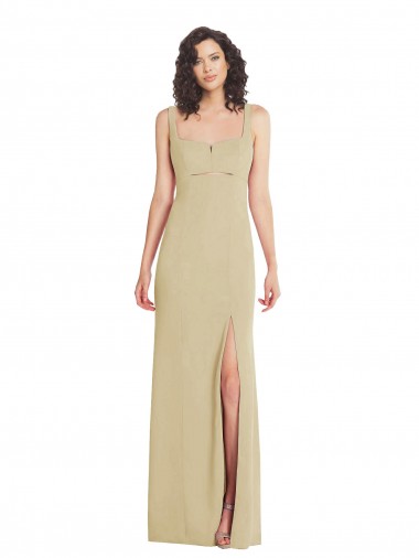 Best Stretch Crepe Long Square Neck Trumpet Prom Dresses Canada