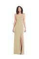 Best Stretch Crepe Long Square Neck Trumpet Prom Dresses Canada