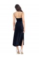 Best Stretch Velvet Low Back Midi Length Cowl Neck Column Prom Dress Canada