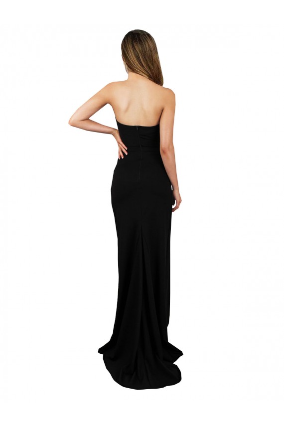 Best Stretch Crepe Low Back Long Sweetheart Column Prom Dress Canada