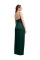 Best Stretch Satin Low Back Long Spaghetti Straps Column Prom Dress Canada