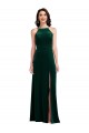 Best Stretch Velvet Long Halter Neck A-Line Prom Dress Canada