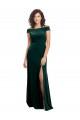 Best Stretch Velvet Long Square Neck A-Line High Side Slit Prom Dress Canada