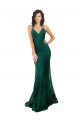 Best Lace Open Back Long V-Neck Mermaid Black Tie Prom Dress Canada