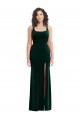 Best Stretch Velvet Long Square Neck Trumpet Prom Dress Canada