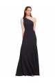 Best Stretch Crepe Long One Shoulder Dark Navy A-Line Prom Dress Canada