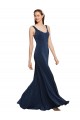 Best Stretch Crepe Low Back Long Round Neck A-Line Prom Dress Canada