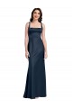Best Stretch Satin Low Back Long Square Neck A-Line Prom Dress Canada