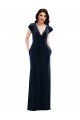 Best Stretch Velvet Long V-Neck A-Line Prom Dresses Canada