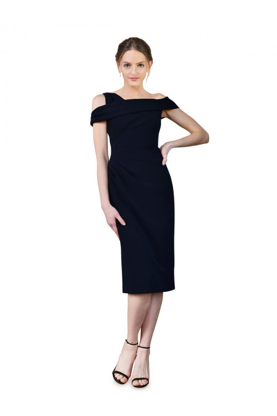 Best Stretch Crepe Cocktail Length Off the Shoulder Mermaid Prom Dress Canada