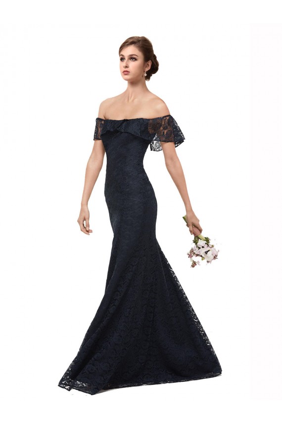 Best Lace Long Off the Shoulder Mermaid Evening Prom Dress Canada