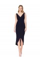 Best Stretch Crepe Knee Length V-Neck Mermaid High Low Prom Dress Canada