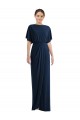 Best Spandex Open Back Long Bateau Neck Sheath Prom Dress Canada