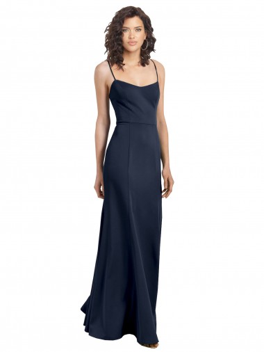 Best Stretch Crepe Low Back Long High Neck Sheath Prom Dress Canada