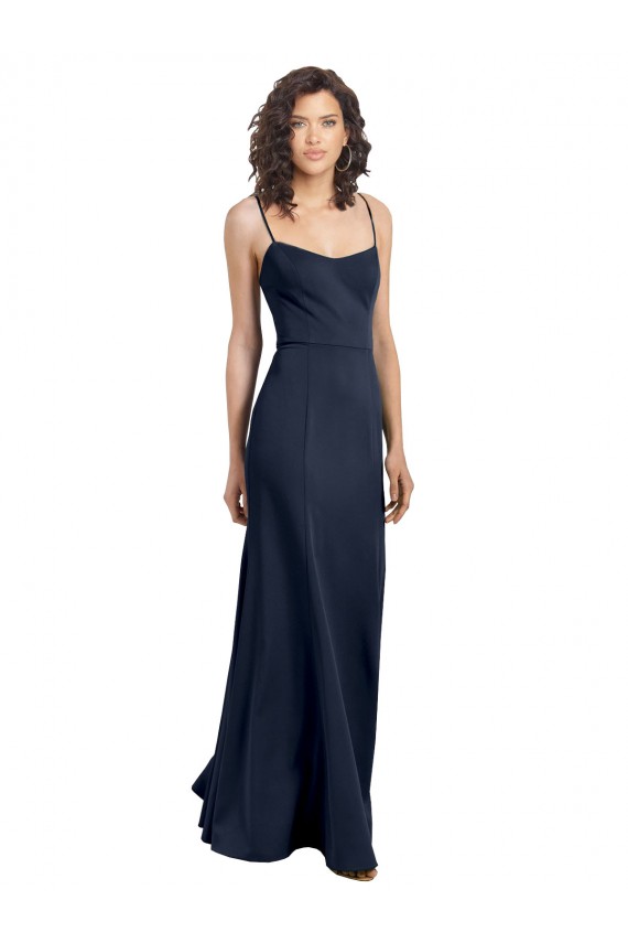 Best Stretch Crepe Low Back Long High Neck Sheath Prom Dress Canada